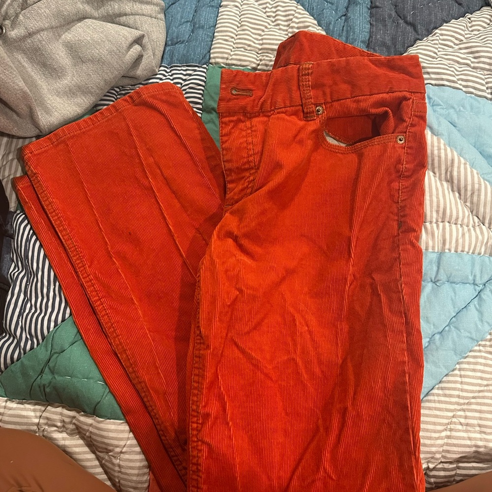 J. Crew Bold Orange Corduroy Pants